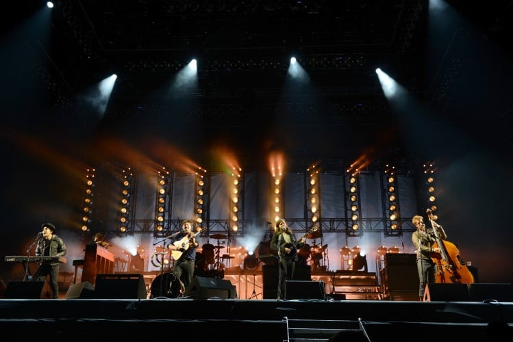 Mumford and Sons performing at Leeds Festival 2015