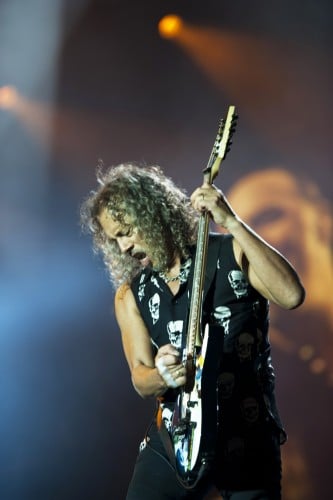 Kirk Hammet of Metallica performing at Leeds Festival 2015
